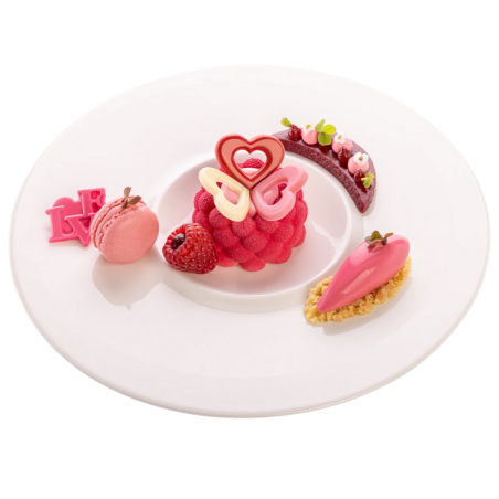 op. 126 szt. Serce w Sercu - walentynkowy zestaw dekoracji czekoladowych - dł. 31 mm - nr. kat. 33413 Barbara Decor