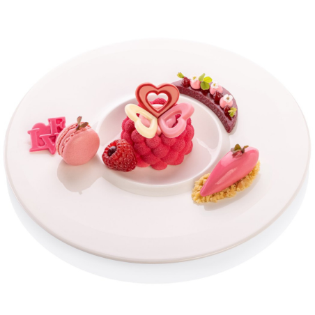 op. 126 szt. Serce w Sercu - walentynkowy zestaw dekoracji czekoladowych - dł. 31 mm - nr. kat. 33413 Barbara Decor