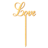 Złoty Topper - Love - akrylowa dekoracja na tort - wys. 18 x szer. 9 cm - nr. kat. 056LZ Sweet Decor