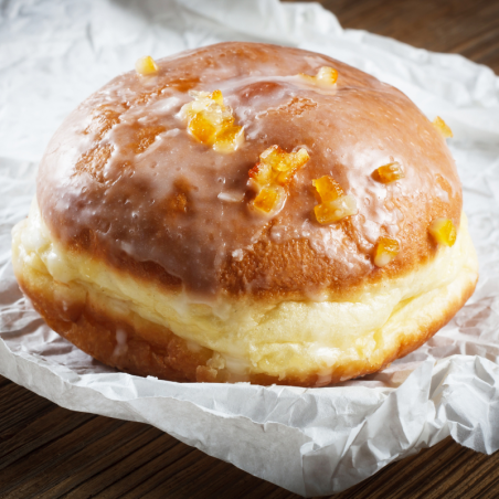 op. 1 kg Kandyzowana skórka pomarańczy do dekoracji pączków - kostka o wym. 4 x 4 mm