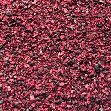 op. 100 g Czarna porzeczka liofilizowana - grys - chrupiąca posypka owocowa