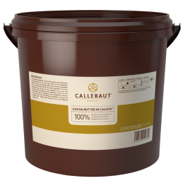 op. 3 kg COCOA BUTTER IN CALLETS NCB-HDO3-654 CALLEBAUT dezodoryzowany tłuszcz kakaowy w postaci pastylek o śr. 8 mm