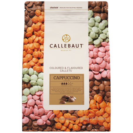 op. 2.5 kg Czekolada kawowa - połączenie mlecznej i białej czekolady z kawą - Cappuccino Callets™ Callebaut