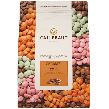op. 2.5 kg Czekolada karmelowa - połączenie mlecznej czekolady i karmelu - Caramel Callets™ Callebaut