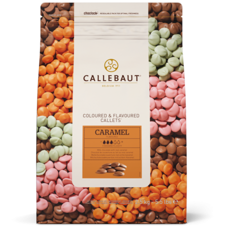 op. 2.5 kg Czekolada karmelowa - połączenie mlecznej czekolady i karmelu - Caramel Callets™ Callebaut