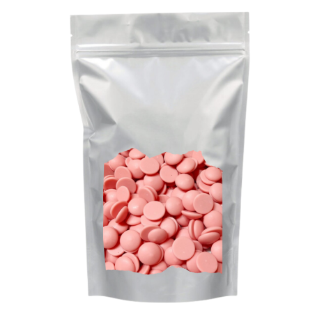 op. 1 kg Czekolada truskawkowa - połączenie białej czekolady z aromatem truskawkowym - Strawberry Callets™ Callebaut