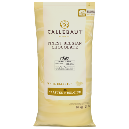 op. 10 kg Biała czekolada o zaw. 25.9% kakao - RECIPE N°CW2 Callebaut - nr. kat. CW2NV-01B