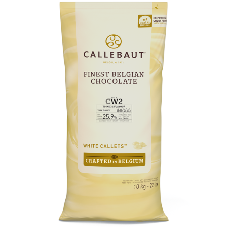op. 10 kg Biała czekolada o zaw. 25.9% kakao - RECIPE N°CW2 Callebaut - nr. kat. CW2NV-01B