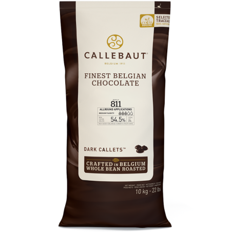op. 10 kg Ciemna czekolada o zaw. 54.5% kakao - RECIPE N°811 Callebaut - nr. kat 811NV-01B