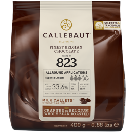 400 g MLECZNA CZEKOLADA 33.6% RECIPE N°823 823-E0-D94 CALLEBAUT