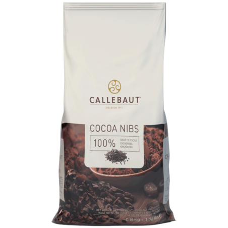 op. 800 g Prażone i kruszone ziarna kakao - Cocoa Nibs Callebaut - nr. kat. NIBS-S502-X47