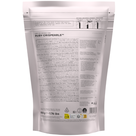 op. 800 g Chrupiące kuleczki zbożowe w polewie z czekolady rubinowej - Ruby Crispearls™ Callebaut