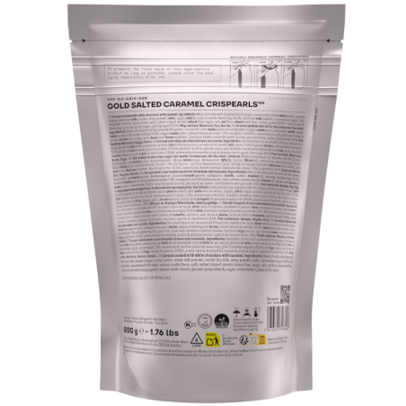 op. 800 g Chrupiące kuleczki zbożowe w polewie z czekolady karmelowej - Gold Salted Caramel Crispearls™ Callebaut