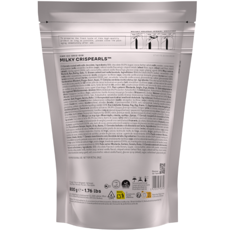op. 800 g Chrupiące kuleczki zbożowe w polewie z mlecznej czekolady - Milky Crispearls™ Callebaut