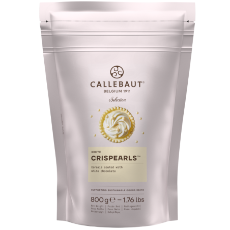 op. 800 g Chrupiące kuleczki zbożowe w polewie z białej czekolady - White Crispearls™ Callebaut