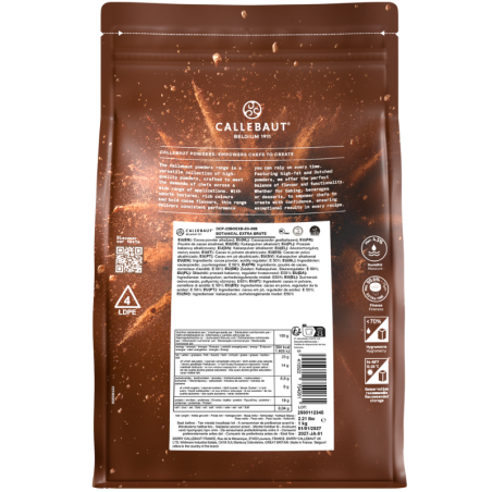 op. 1 kg Alkalizowane kakao w proszku - zawartość tłuszczu 22-24% - Botanical Experience Extra Brute Callebaut