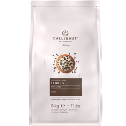 op. 5 kg Ciemna posypka czekoladowa - dł. 2.7-6.5 mm - Dark Chocolate Flakes Large Callebaut