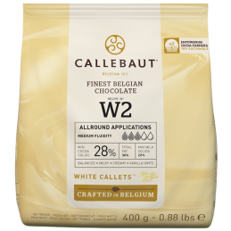 op. 400 g Biała czekolada o zaw. 28% kakao - RECIPE N°W2 Callebaut - nr. kat. W2-E0-D94