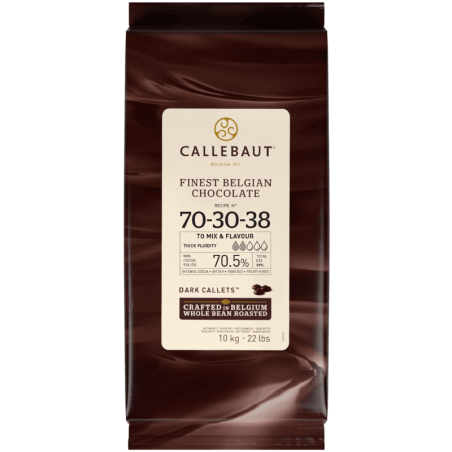 op. 10 kg Ciemna czekolada o zaw. 70.5% kakao - RECIPE N°70-30-38 Callebaut - nr. kat. 70-30-38NV-01B