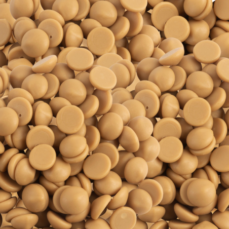 op. 400 g Biała czekolada z karmelem o zaw. 30.4% kakao - GOLD Callebaut - nr. kat. CHK-R30GOLD-E0-D94