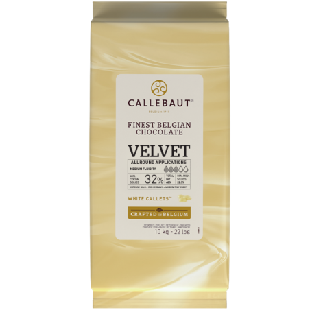 op. 10 kg Biała czekolada o zaw. 32% kakao - VELVET Callebaut - nr. kat. W3-01B
