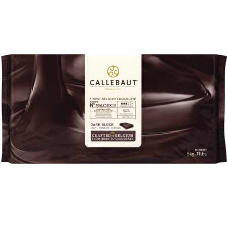 op. 5 kg Ciemna czekolada z maltitolem o zaw. 54% kakao - MALCHOC-D-123 Callebaut - blok czekoladowy bez dodatku cukru