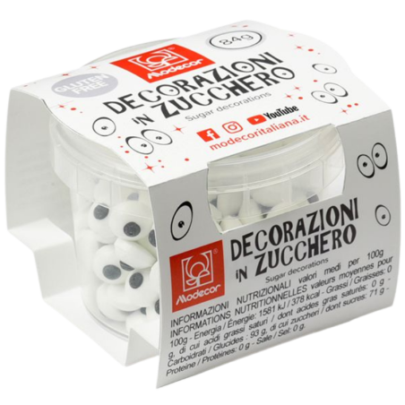 op. 84 g Cukrowe Oczy - śr. 10 mm - posypka dekoracyjna do wypieków i deserów - Sprinkles Modecor