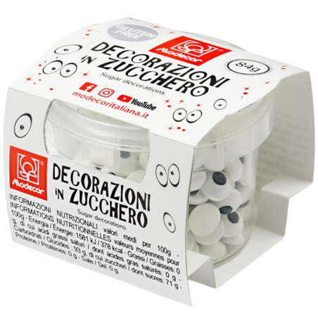 op. 84 g Cukrowe Oczy - śr. 10 mm - posypka dekoracyjna do wypieków i deserów - Sprinkles Modecor