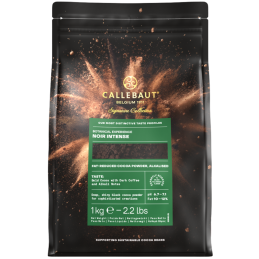 op. 1 kg Czarne kakao - alkalizowany proszek kakaowy o obniżonej zawartości tłuszczu 10-12% - Noir Intense Callebaut