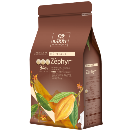 op. 5 kg Biała czekolada o zaw. 34% kakao - Zephyr™ Cacao Barry - czekolada w kaletkach