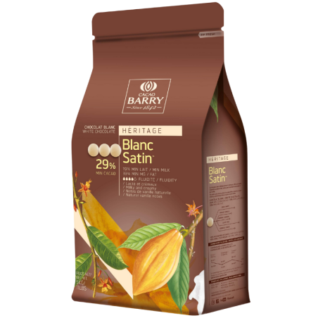 op. 5 kg Biała czekolada o zaw. 29% kakao - Blanc Satin™ Cacao Barry - czekolada w kaletkach