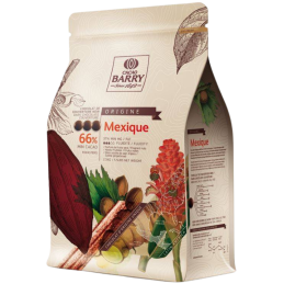 op. 2.5 kg Ciemna czekolada o zaw. 66% kakao - Mexique Cacao Barry - czekolada w kaletkach
