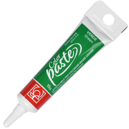 op. 15 g Zielony barwnik spożywczy - do barwienia czekolady i tłustych mas cukierniczych - ColorPaste Modecor - nr. kat. 23339