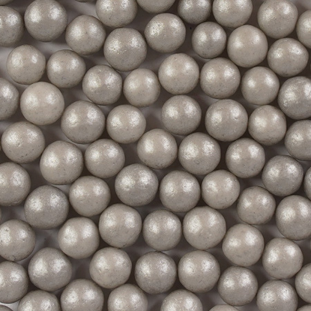 perełka duża perłowa srebrna - posypka dekoracyjna od sweet decor