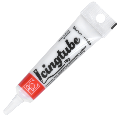 op. 18 g Biały pisak cukrowy - gotowy lukier do dekoracji w wygodnej tubce - Icing Tube Bianco 23343 Modecor