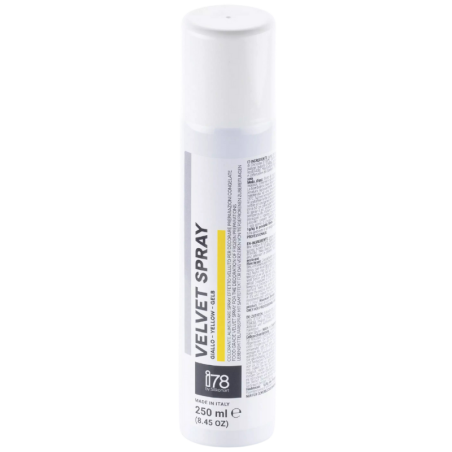 op. 250 ml Żółty zamsz spożywczy w sprayu - strukturalny barwnik cukierniczy - Velvet Spray Silikomart