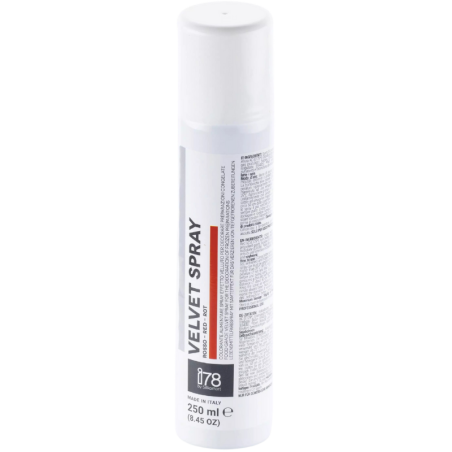 op. 250 ml Czerwony zamsz spożywczy w sprayu - strukturalny barwnik cukierniczy - Velvet Spray Silikomart