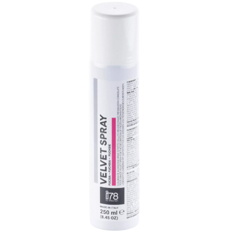 op. 250 ml Ciemnoróżowy zamsz spożywczy w sprayu - strukturalny barwnik cukierniczy - Velvet Spray Fuksja Silikomart