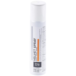op. 250 ml Pomarańczowy zamsz spożywczy w sprayu - strukturalny barwnik cukierniczy - Velvet Spray Silikomart