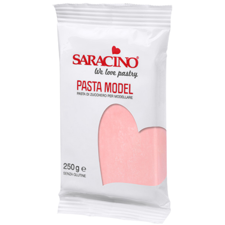 op. 250 g Różowa masa cukrowa do modelowania - Modelling Paste Saracino - mocna i elastyczna