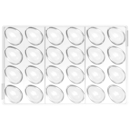 Pisanki - wielkanocny zestaw do dekorowania pralin - forma z Tritanu + stemple silikonowe - Uovo 01 & Choco Stamp E - Silikomart