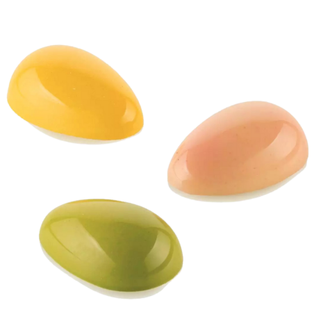 Pisanki - wielkanocny zestaw do dekorowania pralin - forma z Tritanu + stemple silikonowe - Uovo 01 & Choco Stamp E - Silikomart