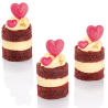 op. 120 szt. Serce Trio - walentynkowy zestaw dekoracji czekoladowych - dł. 30 mm - nr. kat. 33416 Barbara Decor
