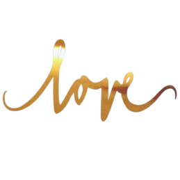 Złoty napis Love - akrylowa dekoracja na tort - wys. 45 x szer. 95 mm - nr. kat. 251LZ