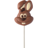 op. 15 g - głowa zająca - dekoracyjny lizak z mlecznej czekolady - dł. 150 mm - nr. kat. 10030