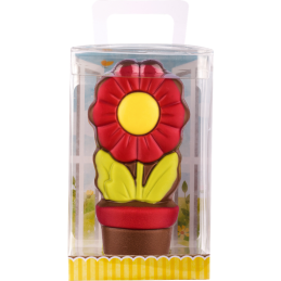 op. 85 g - kwiatek w doniczce - dekoracyjna figurka czekoladowa - pakiet prezentowy w pudełku