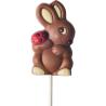 op. 35 g - króliczek z biedronką - dekoracyjny lizak z mlecznej czekolady - dł. 164 mm - nr. kat. 10232