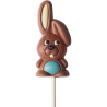 op. 25 g - króliczek z niebieskim brzuszkiem - dekoracyjny lizak z mlecznej czekolady - dł. 168 mm - nr. kat. 10776