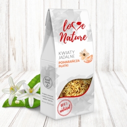 op. 20 g Kwiat pomarańczy - suszone kwiaty jadalne - Love Nature - płatki kwiatów do dekoracji cukierniczych