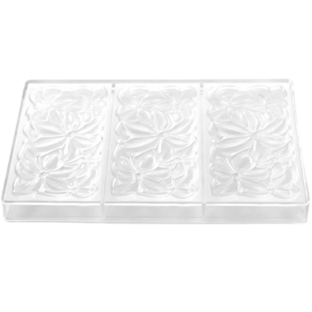 PC5075 Flora Pavoni Italia - forma do dekoracyjnych tabliczek czekolady - kwiaty - dł. 154 x szer. 77 x wys. 11 mm / poj. 100 g